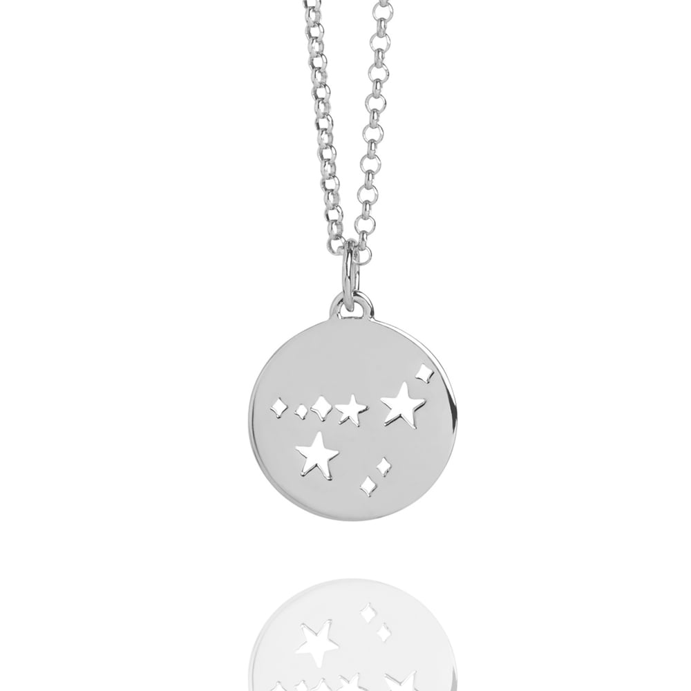 capricorn star sign necklace silver p435 1946_image