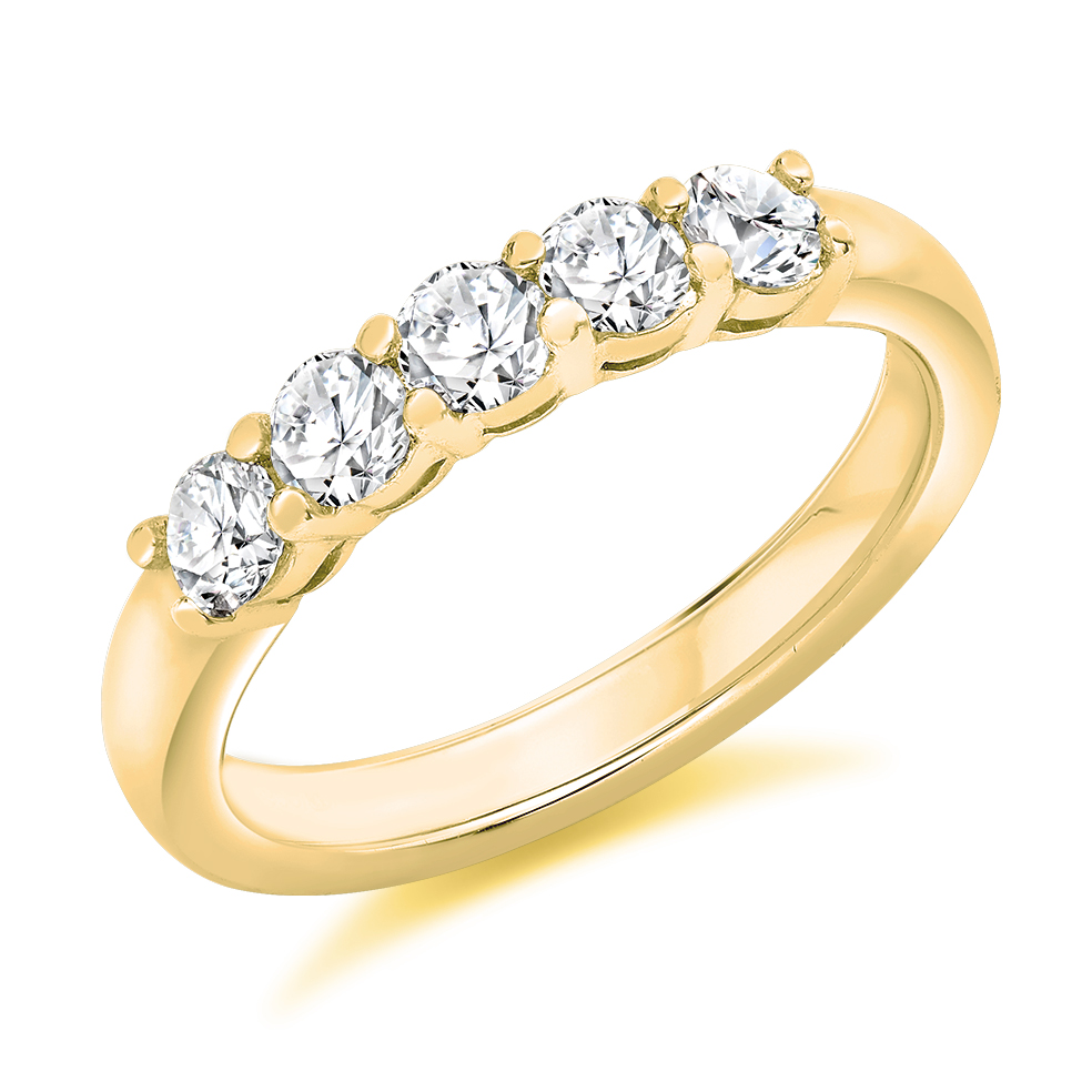 Ct Gold Stone Diamond Half Eternity Ring Ct Gold Stone Diamond Half Eternity Ring